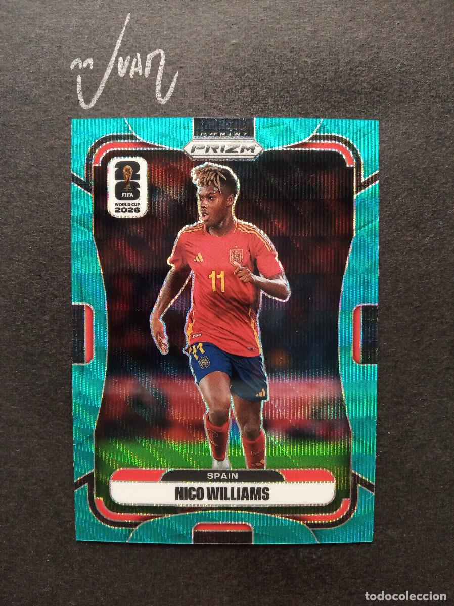 Cromos de f&uacute;tbol: NUMERADA #/99 TEAL WAVE NICO WILLIAMS ESPA&Ntilde;A ATHLETIC CLUB⚽ PANINI &reg; PRIZM FIFA WORLD CUP 2026 25 26