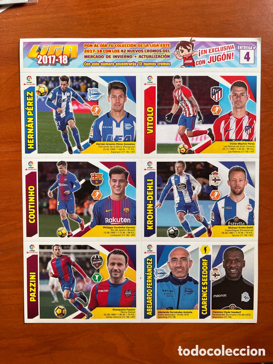 Cromos de f&uacute;tbol: LIGA ESTE 2017 18 - ENTREGA 4 REVISTA JUGON - MERCADO DE INVIERNO - COUTINHO - 17 18 - LAMINA
