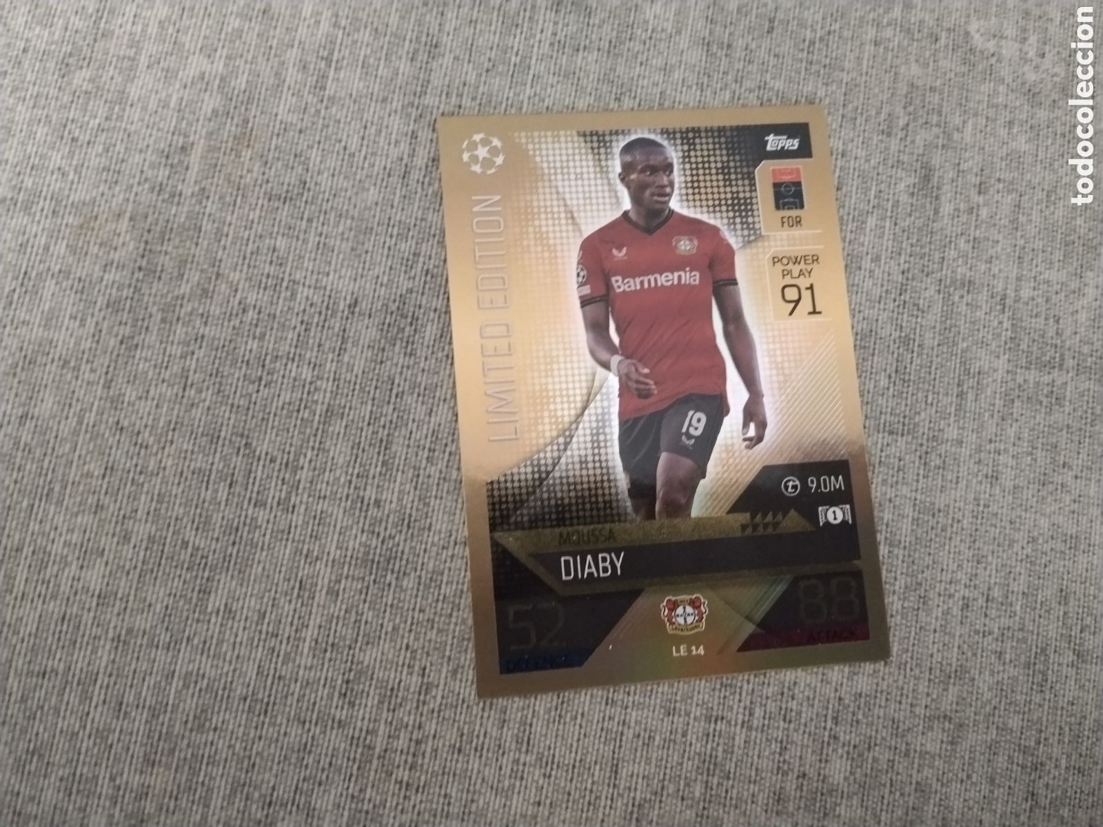 Cartes &agrave; collectionner de Football: MATCH ATTAX 2022 23 ( LIMITED EDITION ) MOUSSA DIABY - BAYERN LEVERKUSEN LE 14
