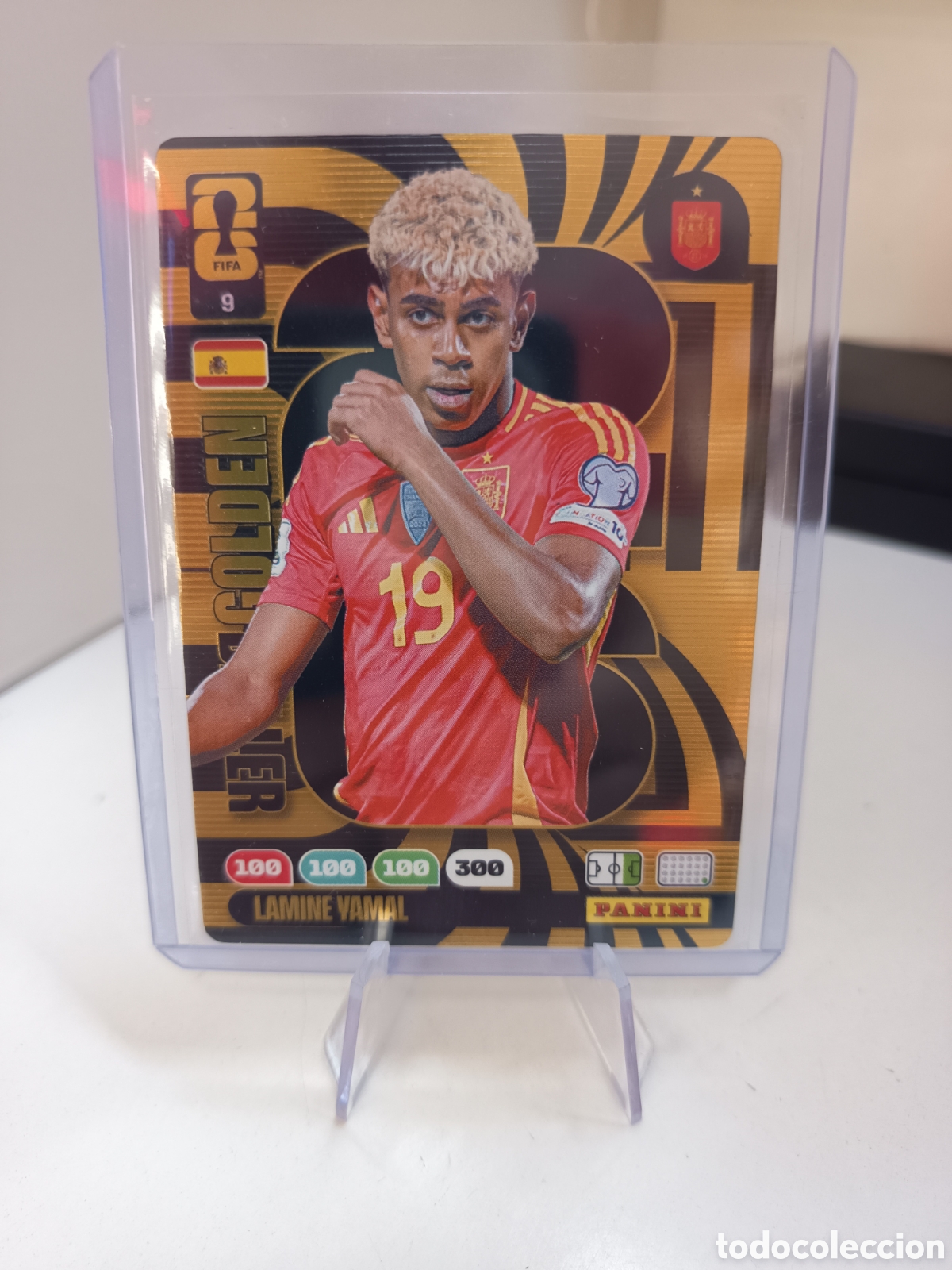 Cromos de f&uacute;tbol: LAMINE YAMAL 9 GOLDEN BALLER ADRENALYN WORLD CUP MUNDIAL 2026