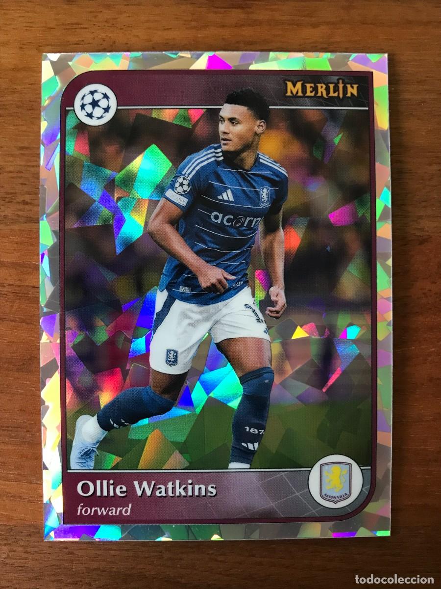 Fu&szlig;ball-Sticker: OLLIE WATKINS - ASTON VILLA - ATOMIC REFRACTOR - TOPPS CHROME MERLIN UEFA CHAMPIONS 2024 2025 24 25