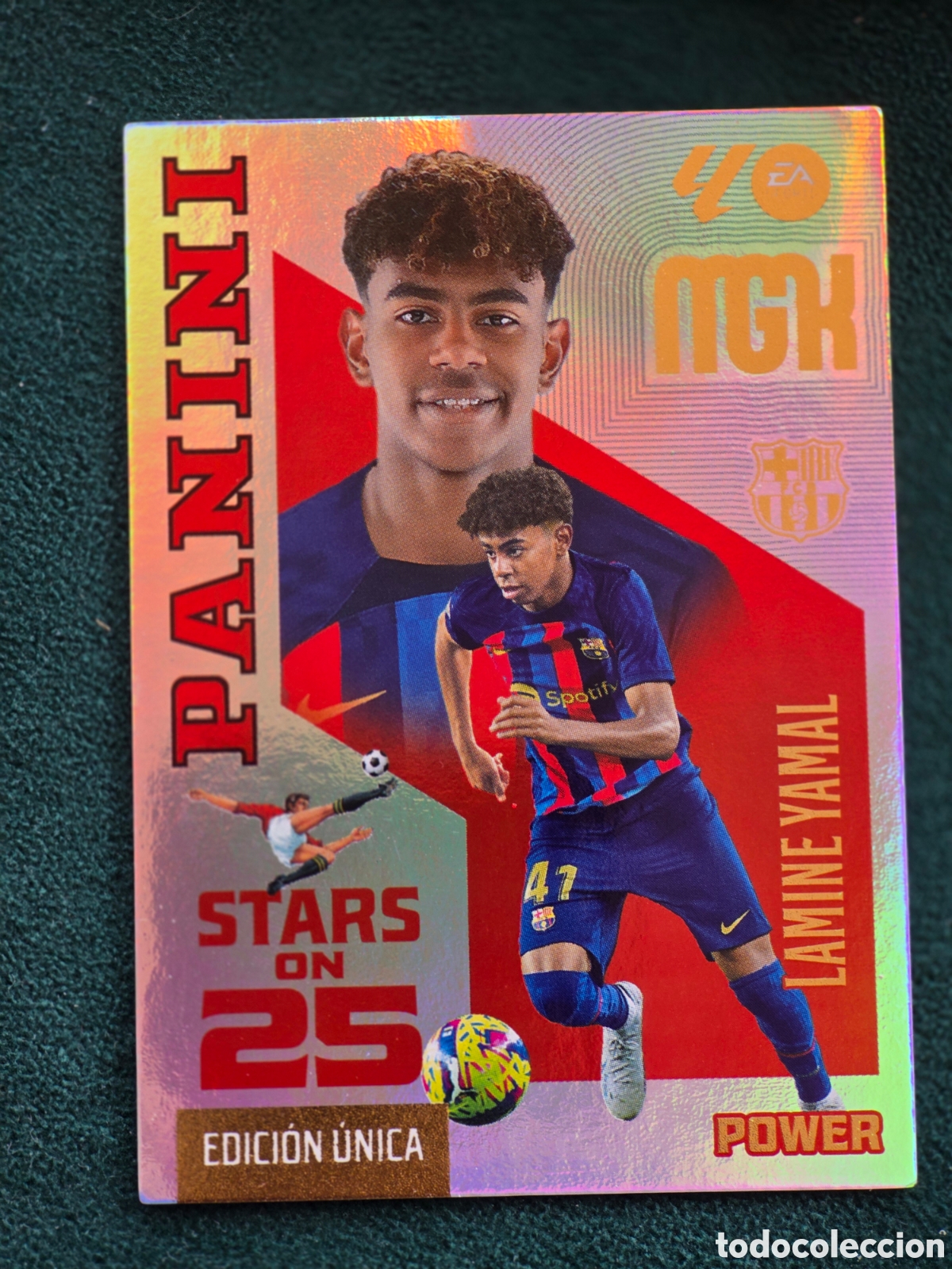Cromos de f&uacute;tbol: Lamine Yamal Stars on 25 Megacracks 2026 2027 Edici&oacute;n Unica Box Premium 26 27