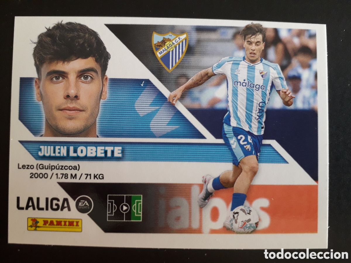 Cromos de f&uacute;tbol: LOBETE, M&Aacute;LAGA N&deg; 17 ED ESTE 2026 2027 26 27 SIN PEGAR PEDIDO M&Iacute;NIMO 3&euro;.
