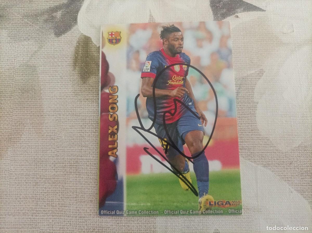 Cromos de f&uacute;tbol: Cromo firmado Alex Song