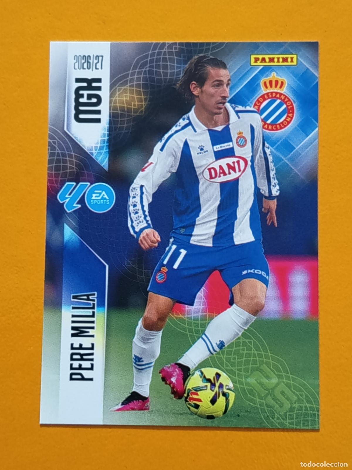 Cromos de f&uacute;tbol: 180 PERE MILLA. RCD ESPA&Ntilde;OL. MEGACRACKS 2026-27. PANINI