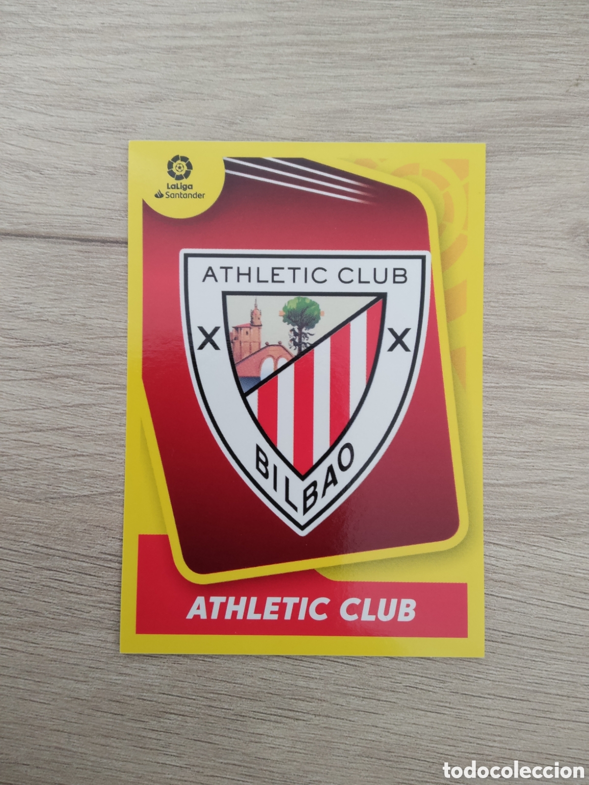 Cromos de f&uacute;tbol: 1 ESCUDO ATHLETIC CLUB LIGA ESTE 2021 2022
