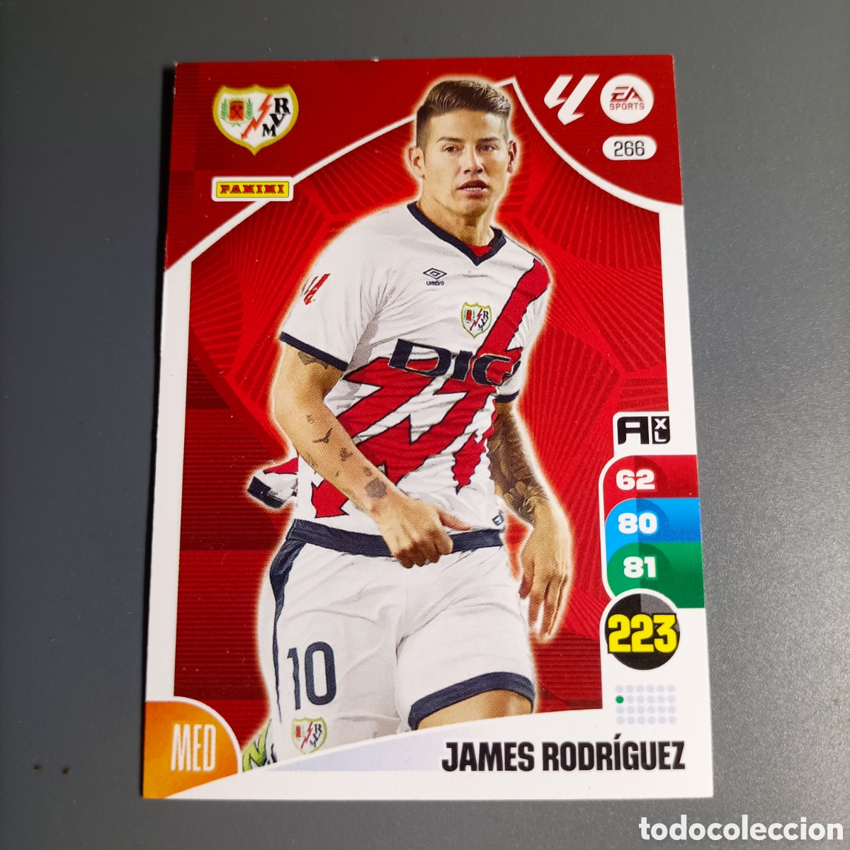 Cromos de f&uacute;tbol: ADRENALYN. LIGA 2024-2025 (RAYO) №266 JAMES RODR&Iacute;GUEZ