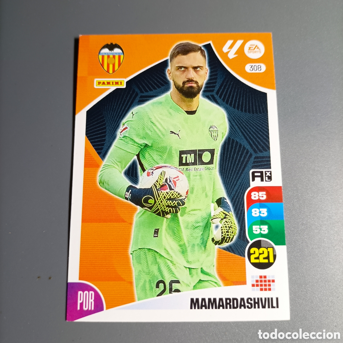 Cromos de f&uacute;tbol: ADRENALYN. LIGA 2024-2025 (VALENCIA) №308 MAMARDASHVILI