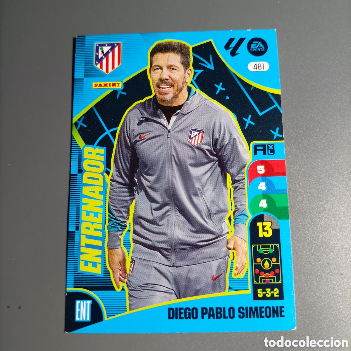Football Stickers: ADRENALYN. LIGA 2024-2025 (ATL&Eacute;TICO) №481 DIEGO PABLO SIMEONE