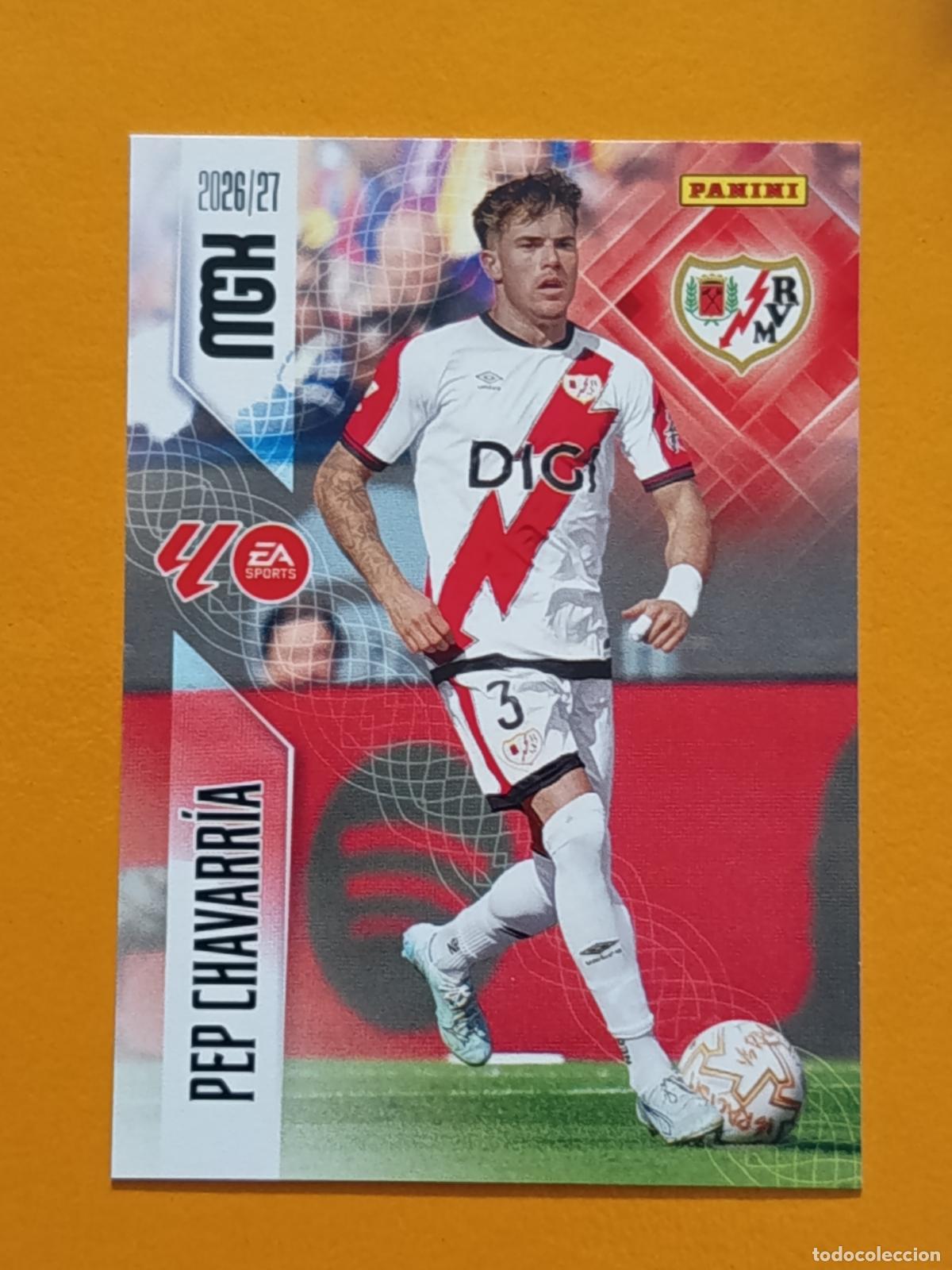 Figurine di Calcio: 297 PEP CHAVARR&Iacute;A. (BAJA). RAYO VALLECANO. MEGACRACKS 2026-27. PANINI