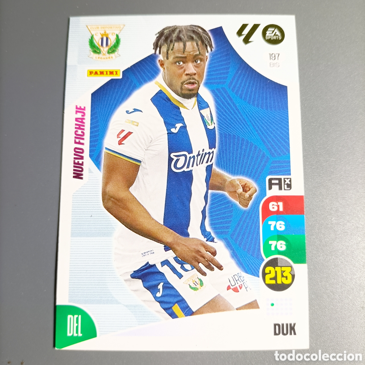 Football Stickers: ADRENALYN. LIGA 2024-2025 (LEGAN&Eacute;S) №197 BIS. DUK / NUEVO FICHAJE