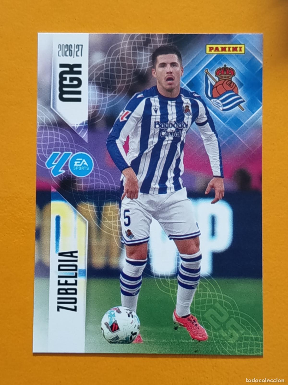 Football Stickers: 312 ZUBELD&Iacute;A. REAL SOCIEDAD. MEGACRACKS 2026-27. PANINI