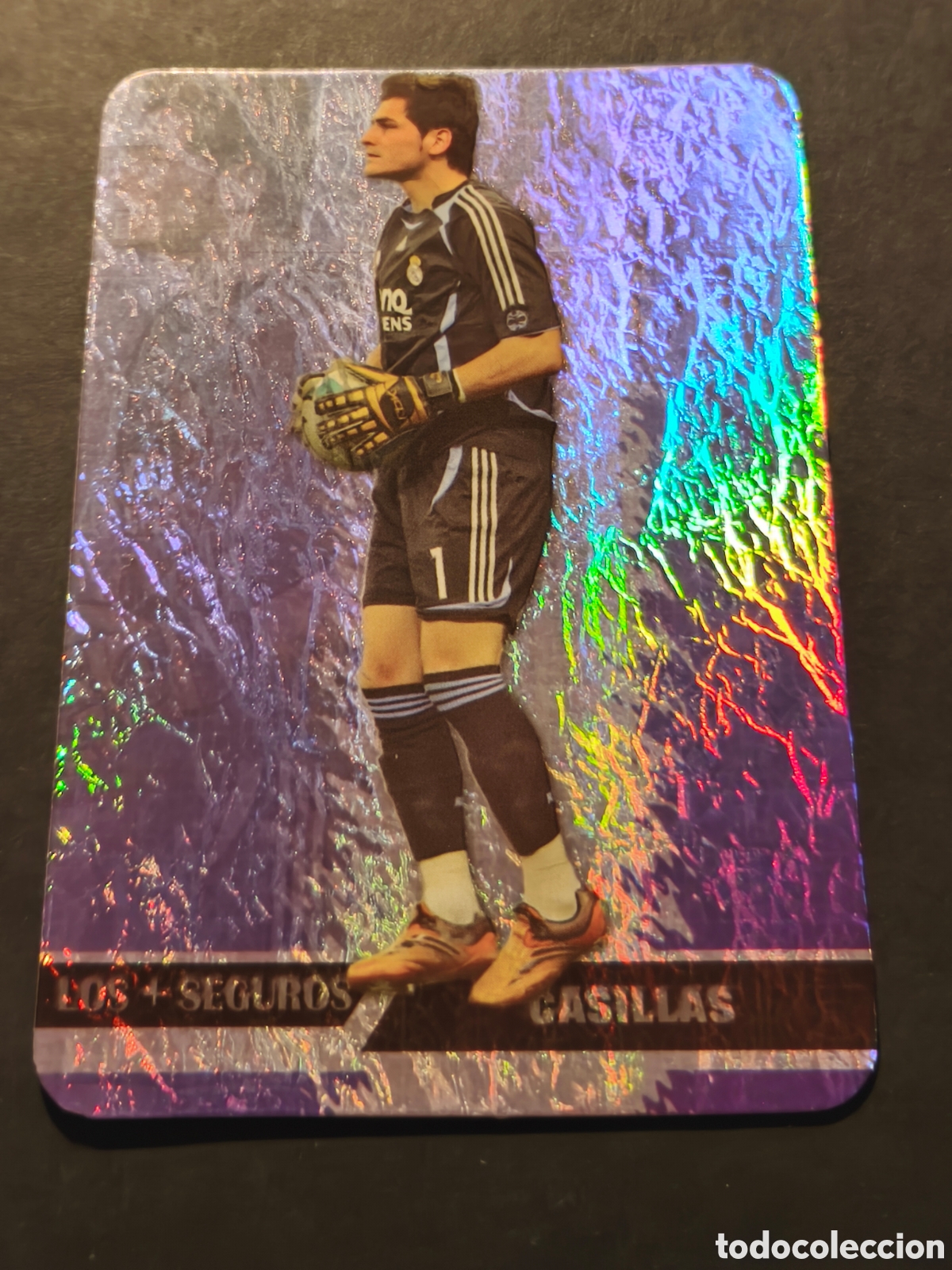 Cromos de f&uacute;tbol: 546 IKER CASILLAS REAL MADRID MUNDICROMO LAS FICHAS DE LA LIGA 2008 Jaspeado