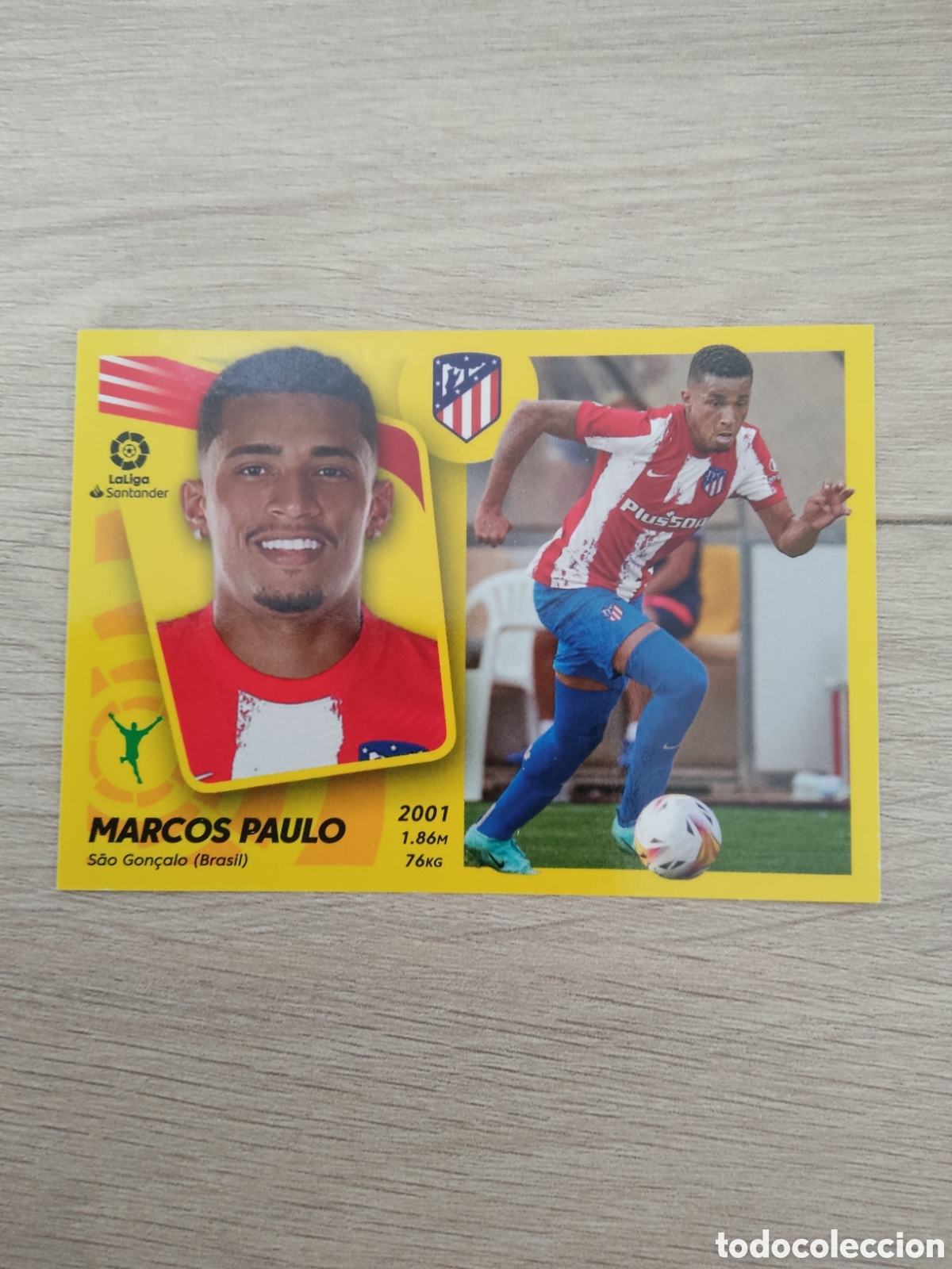 Cromos de f&uacute;tbol: 17 MARCOS PAULO ULTIMO FICHAJE ATLETICO MADRID LIGA ESTE 2021 2022