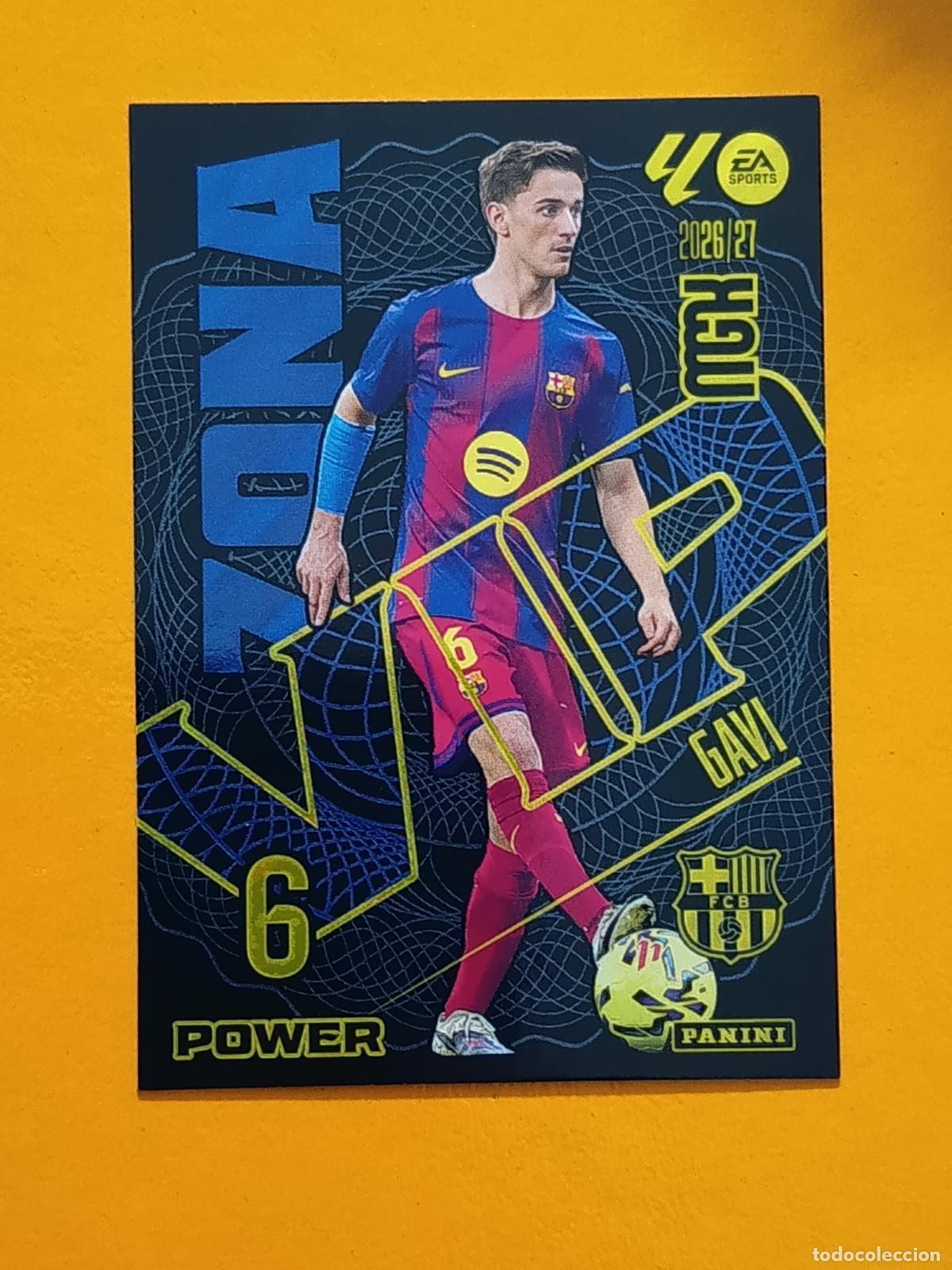 Cromos de f&uacute;tbol: 394 GAVI. VIP POWER. FC BARCELONA. MEGACRACKS 2026-27. PANINI