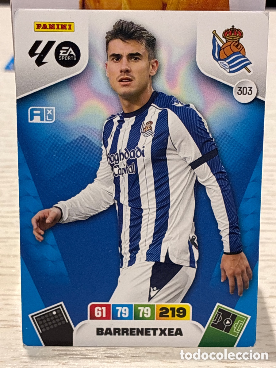 Cromos de f&uacute;tbol: 303 BARRENETXEA REAL SOCIEDAD 25 26 ADRENALYN XL 2025 2026