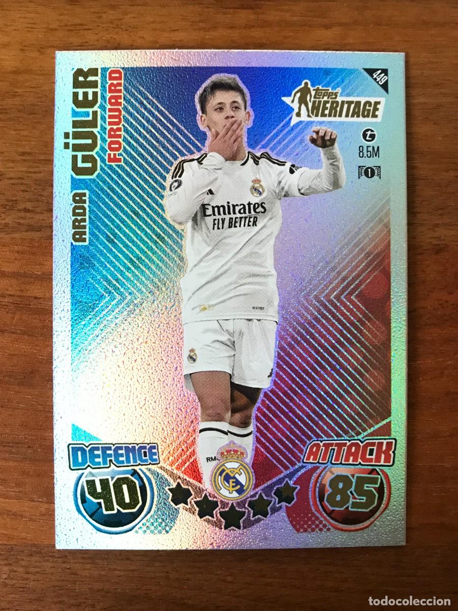 Cartes &agrave; collectionner de Football: ARDA GULER - REAL MADRID - TOPPS HERITAGE - MATCH ATTAX 2024 2025 24 25