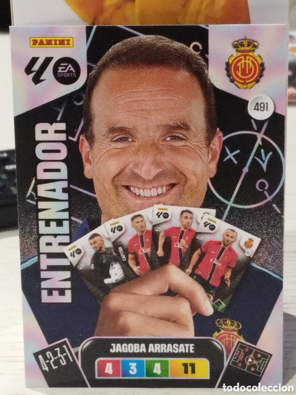 Football Stickers: 491 Jagoba Arrasate ENTRENADOR MALLORCA ADRENALYN 2025 2026 PANINI 25 26