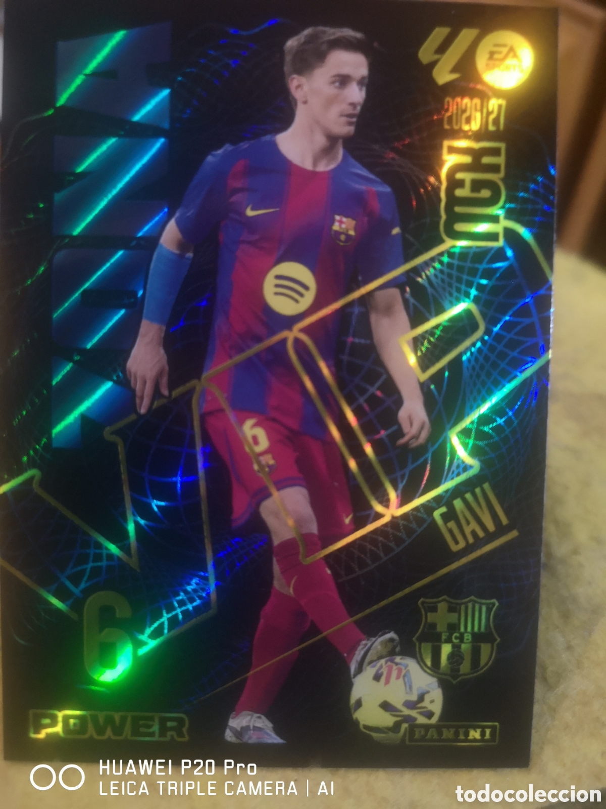 Cromos de f&uacute;tbol: MEGACRACKS 2026 27 ZONA VIP POWER GAVI 394P - BARCELONA