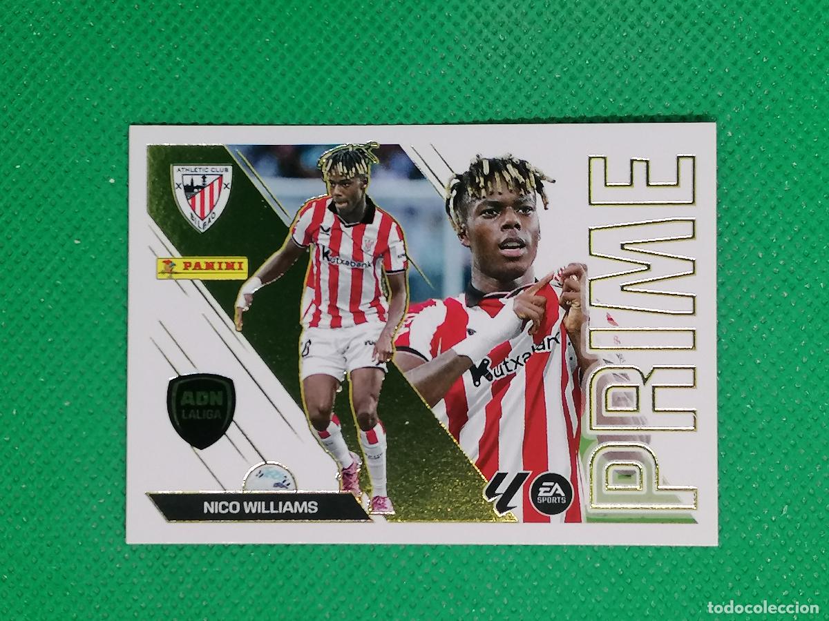 Cromos de f&uacute;tbol: 10 NICO WILLIAMS ATHLETIC BILBAO ADN PRIME ⚽ PANINI LIGA ESTE 26 27 2026 2027 ⚽