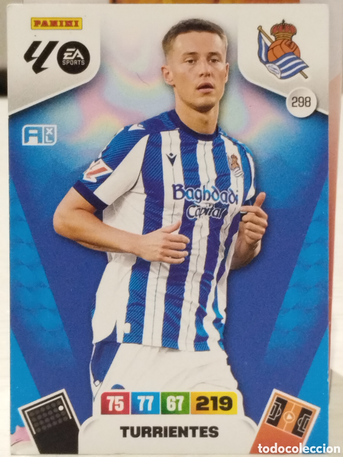 Cromos de f&uacute;tbol: 298 TURRIENTES REAL SOCIEDAD 25 26 ADRENALYN XL 2025 2026