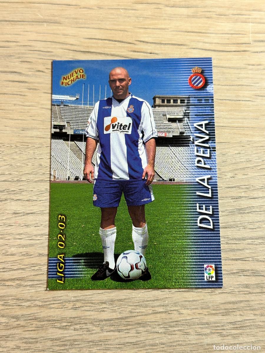 Cromos de f&uacute;tbol: DE LA PE&Ntilde;A n&ordm; 426 NUEVO FICHAJE ESPANYOL MEGAFICHAS 2002 2003 MEGACRACKS PANINI 02 03