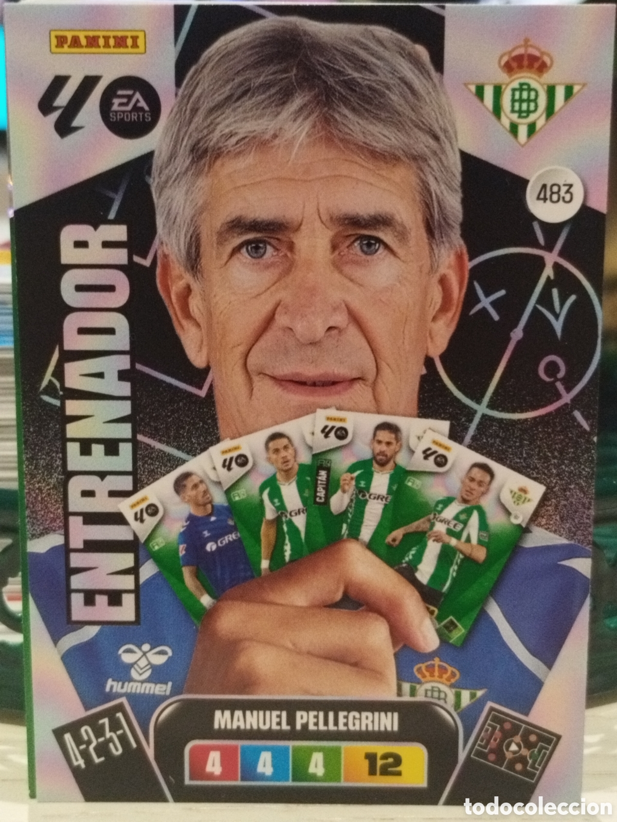 Cromos de f&uacute;tbol: 483 MANUEL PELLEGRINI ENTRENADOR BETIS 25 26 ADRENALYN XL 2025 2026