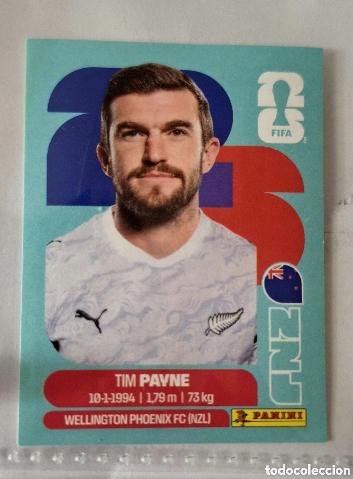 Cromos de f&uacute;tbol: TIM PAYNE - NUEVA ZELANDA - STICKER MUNDIAL 2026 PANINI FIFA WORLD CUP 26.