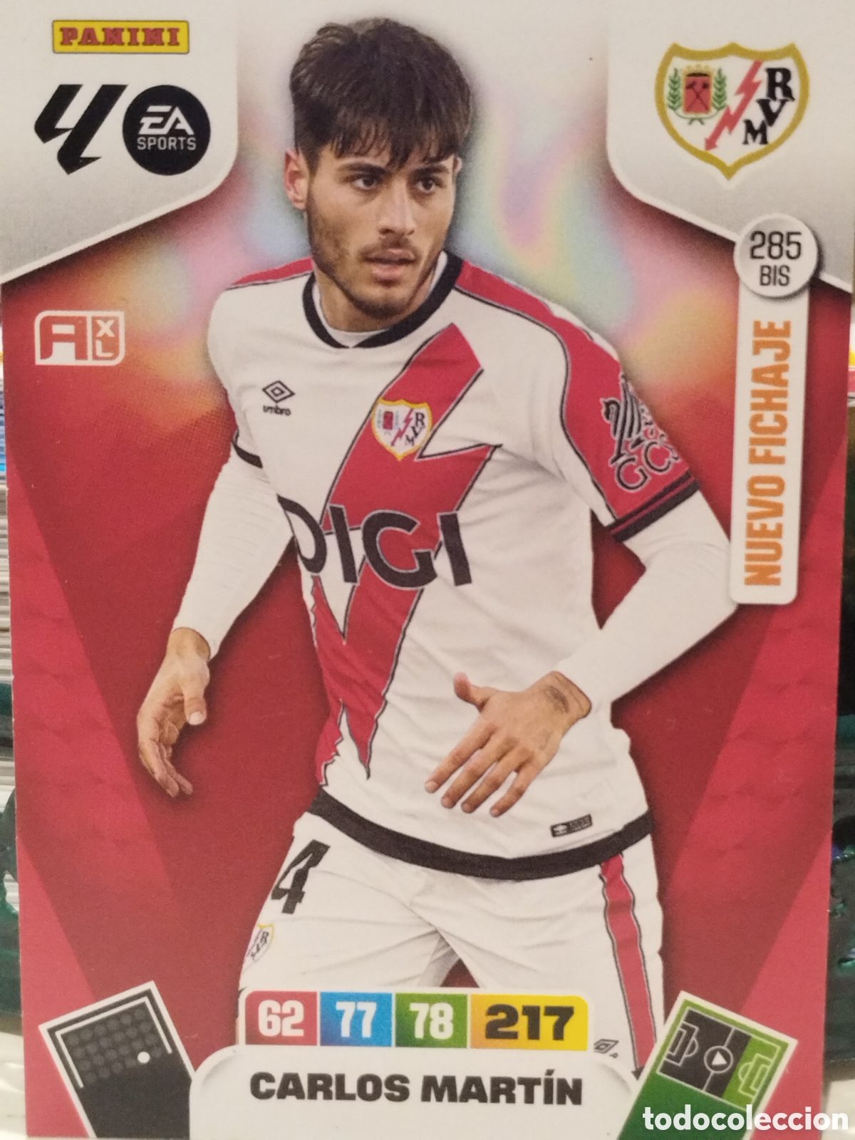 Cromos de f&uacute;tbol: 285bis CARLOS MARTIN RAYO VALLECANO 25 26 ADRENALYN XL 2025 2026