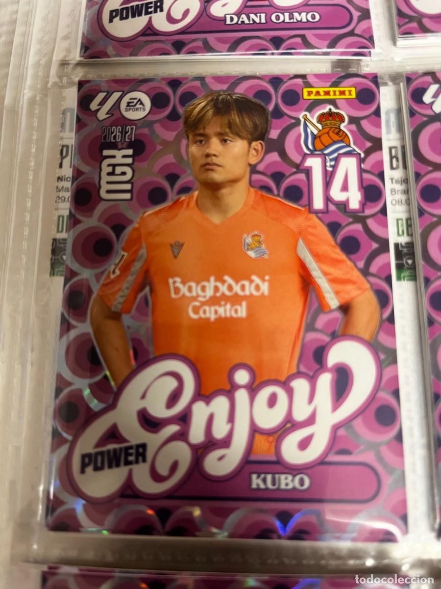 Cromos de f&uacute;tbol: MEGACRACKS MGK 2026 2027 26 27 PANINI N&ordm; 384 P 384P KUBO REAL SOCIEDAD ENJOY POWER