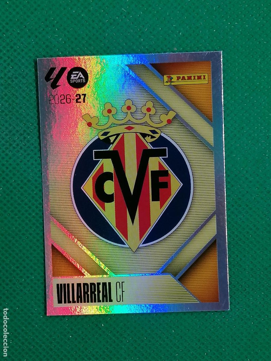 Cromos de f&uacute;tbol: 1 ESCUDO VILLARREAL ⚽ PANINI LIGA ESTE 26 27 2026 2027 ⚽