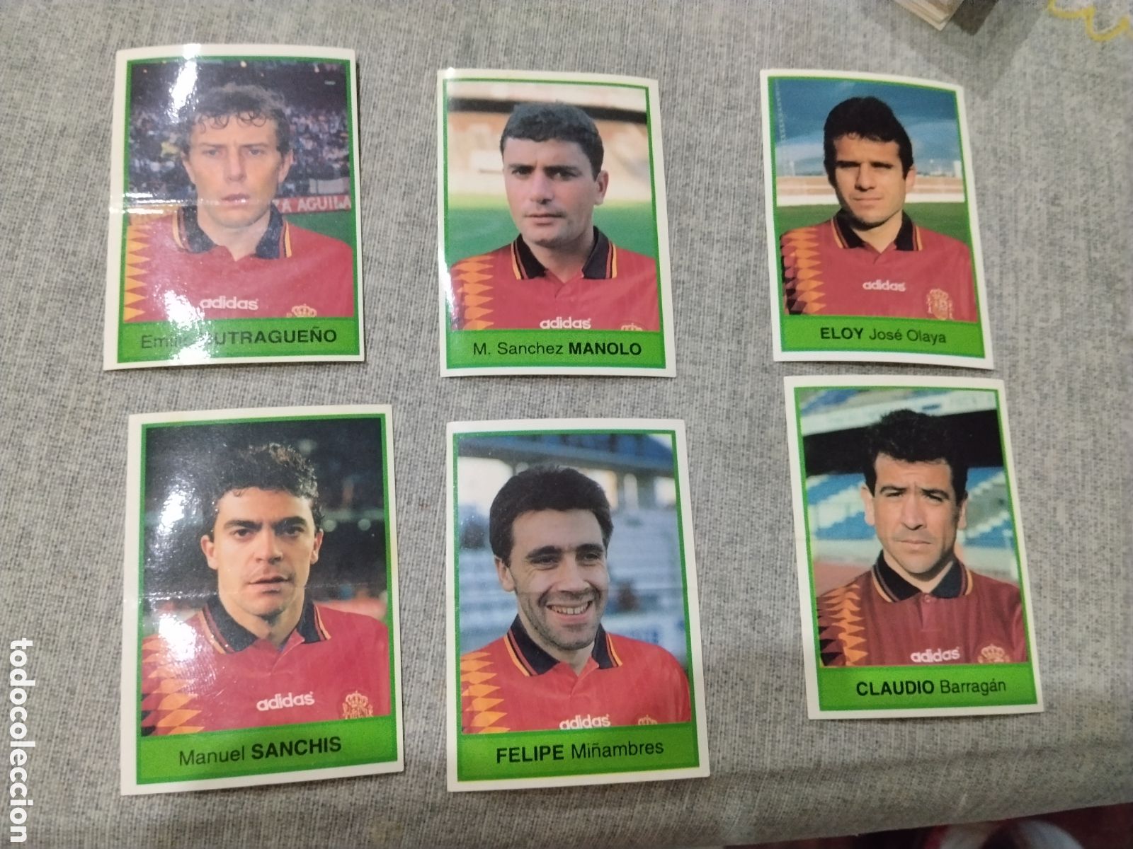 Cartes &agrave; collectionner de Football: BOLLYCAO USA 94 ( 6 CROMOS SIN PEGAR , ENTRE ELLOS BUTRAGUE&Ntilde;O - R. MADRID )