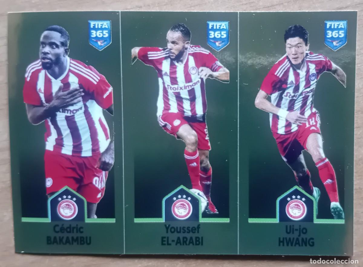 Cromos de f&uacute;tbol: Figurina Panini 2022-23 Cromo Fifa 365 2023 Bakambu El-Arabi Hwang Olympiacos n 273
