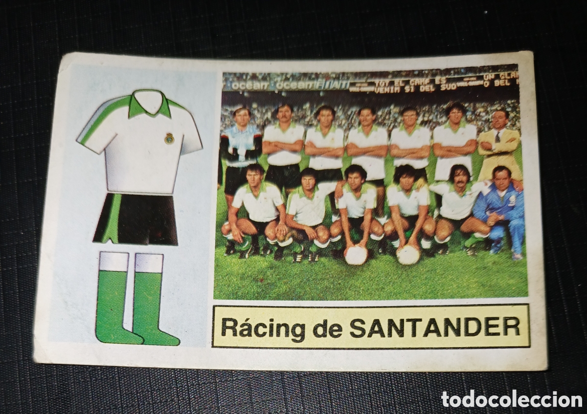 Cromos de f&uacute;tbol: Cromo Alineaciones Racing de Santander Ed. Este Liga 1982 1983 82-83 Sin pegar, nunca pegado