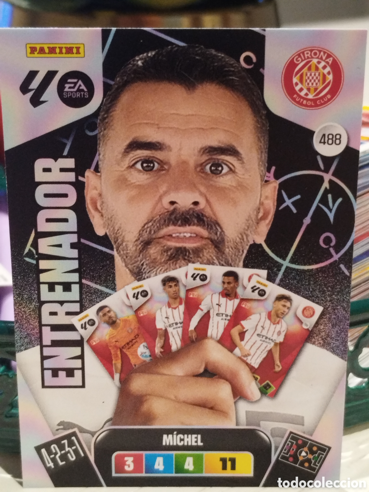 Cromos de f&uacute;tbol: 488 MICHEL ENTRENADOR GERONA 25 26 ADRENALYN XL 2025 2026