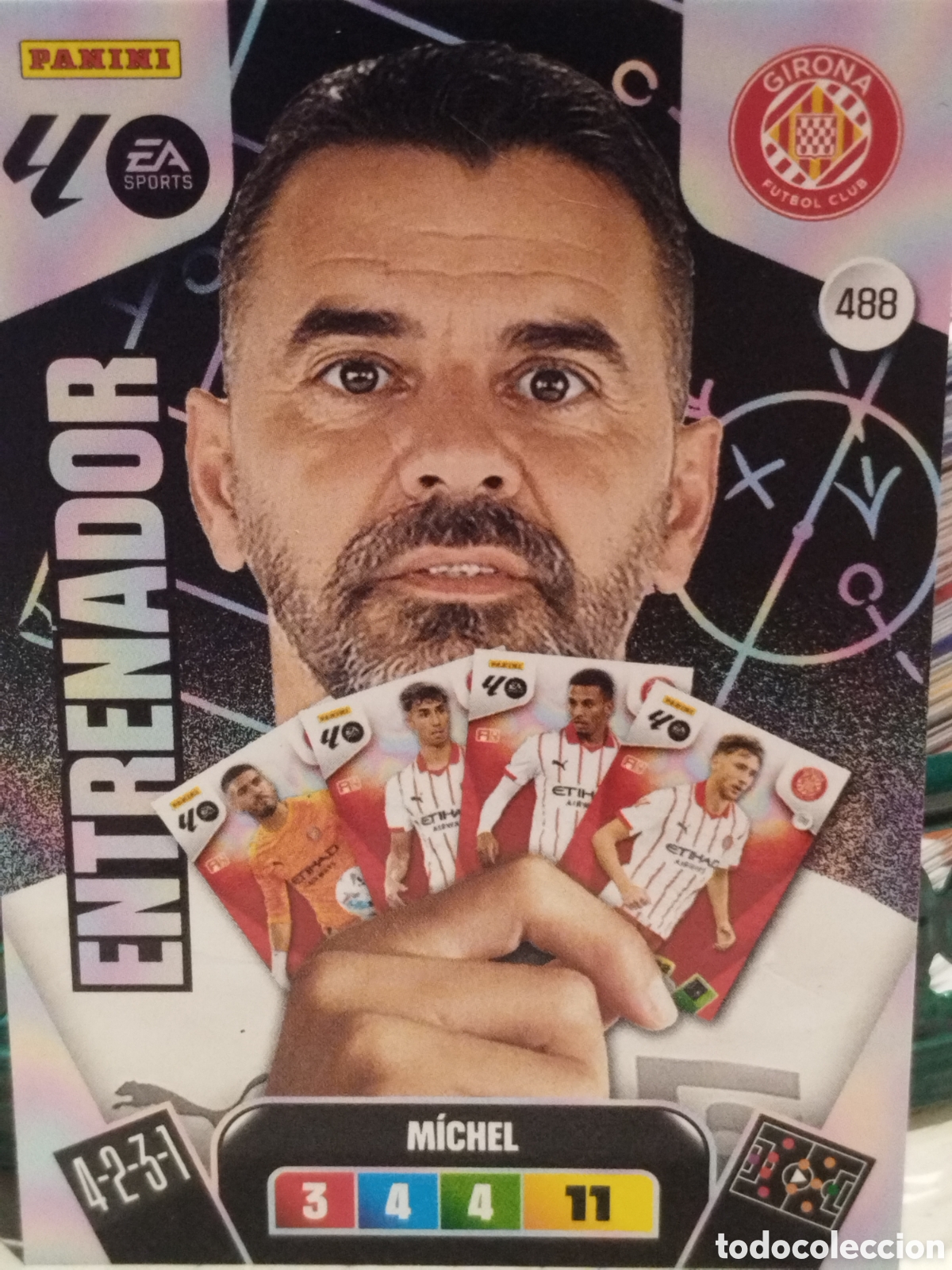 Cromos de f&uacute;tbol: 488 MICHEL ENTRENADOR GERONA 25 26 ADRENALYN XL 2025 2026