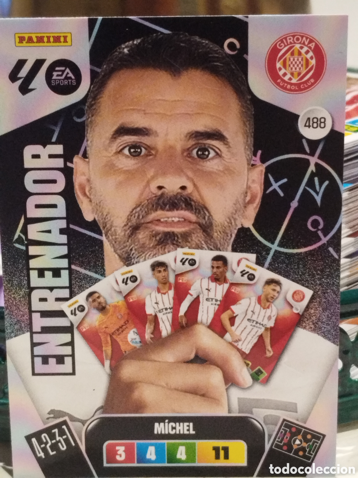 Cromos de f&uacute;tbol: 488 MICHEL ENTRENADOR GERONA 25 26 ADRENALYN XL 2025 2026