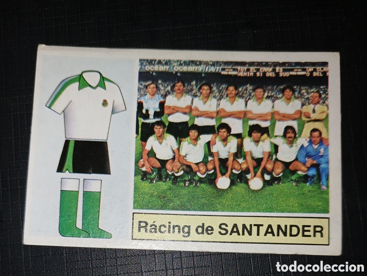Cromos de f&uacute;tbol: Cromo Alineaciones Racing de Santander Ed. Este Liga 1982 1983 82-83 Sin pegar, nunca pegado