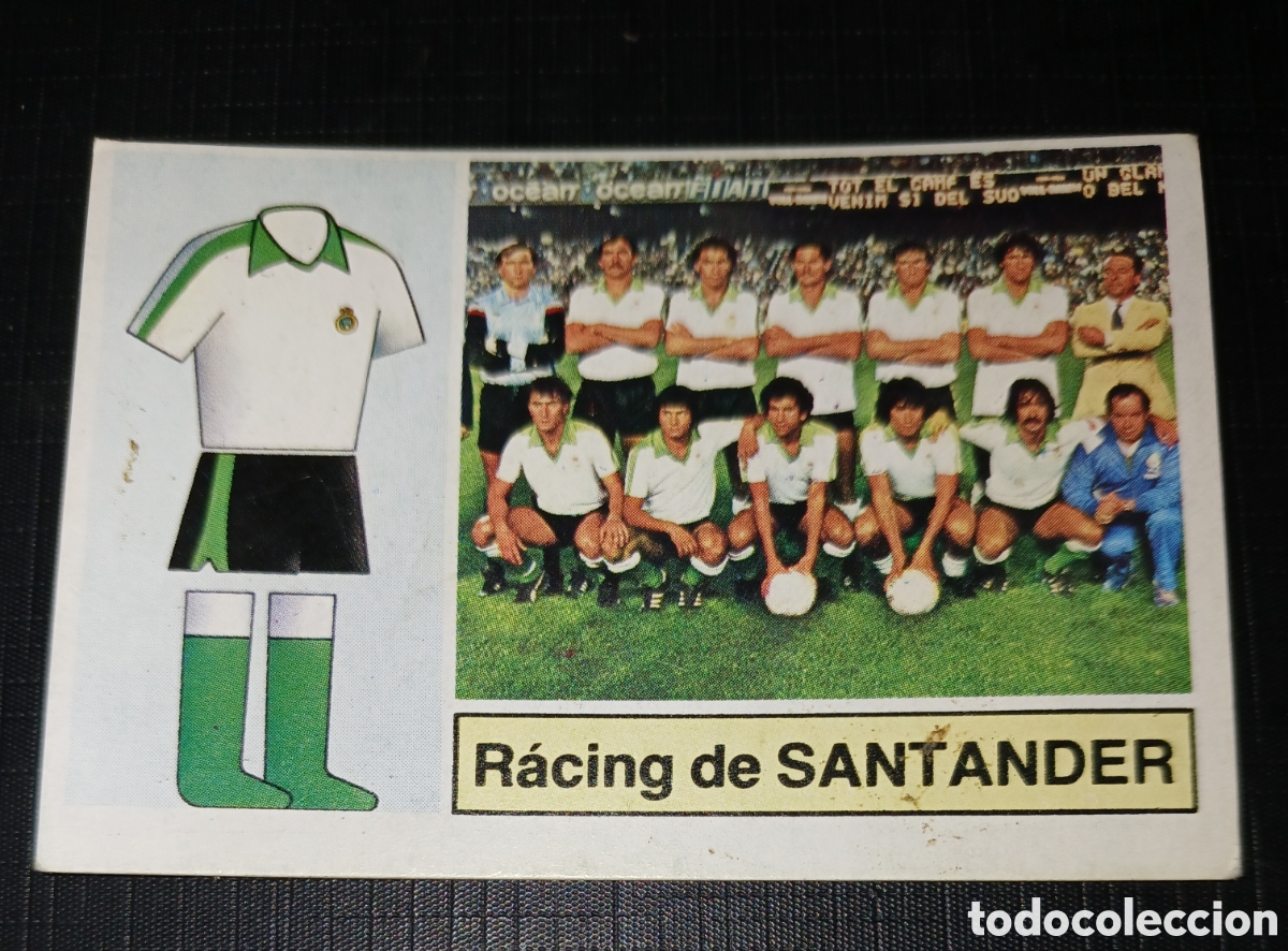 Cromos de f&uacute;tbol: Cromo Alineaciones Racing de Santander Ed. Este Liga 1982 1983 82-83 Sin pegar, nunca pegado