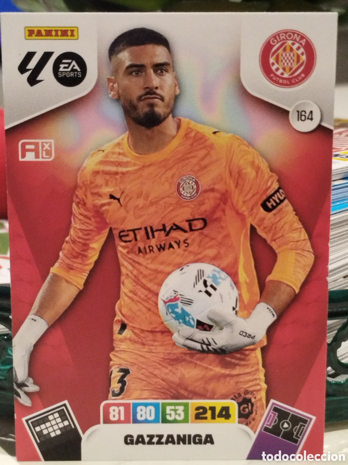 Cromos de f&uacute;tbol: 164 GAZZANIGA GERONA ADRENALYN 2025 2026 PANINI 25 26