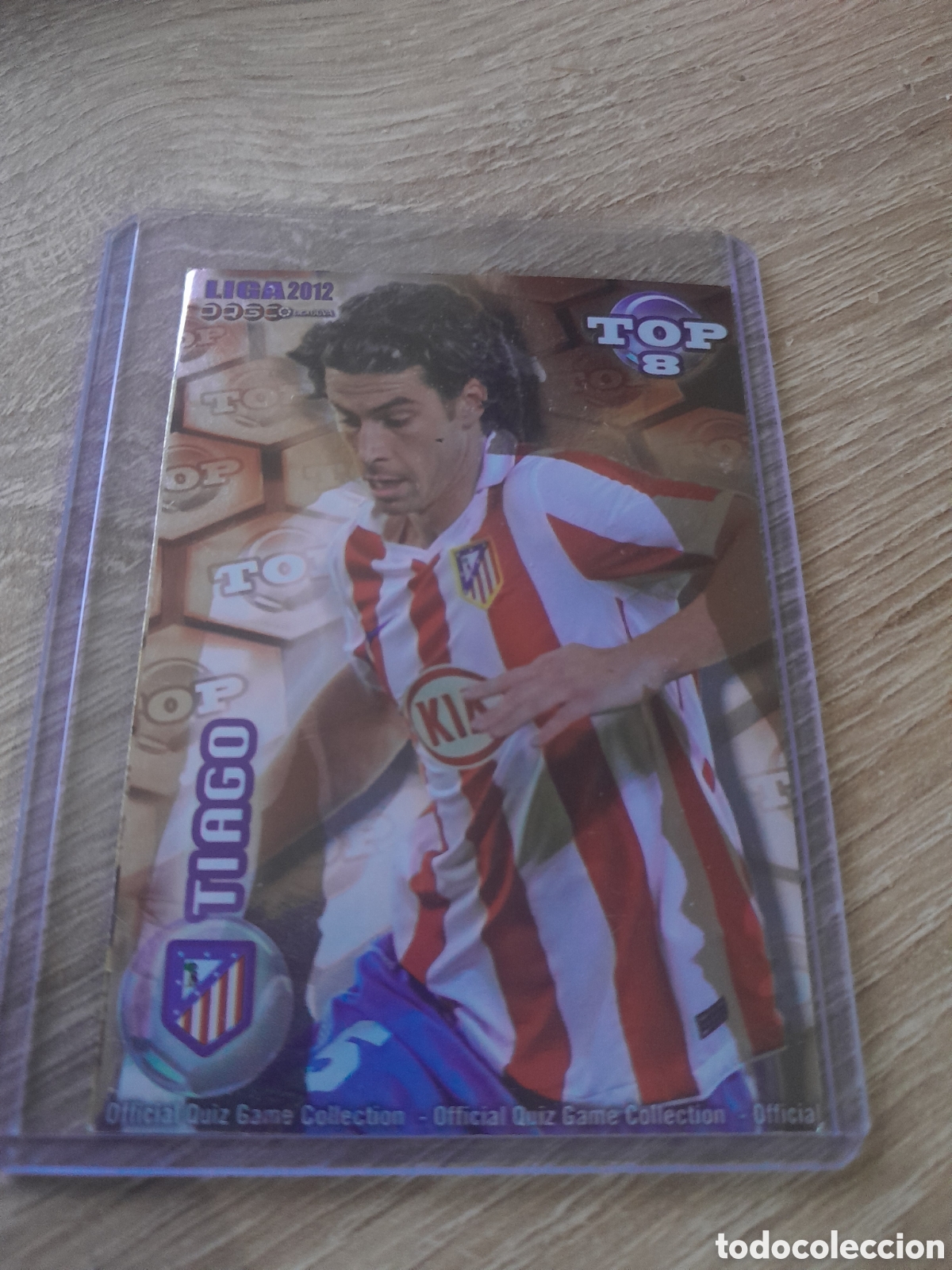 Cromos de f&uacute;tbol: TIAGO 606 AT de MADRID MUNDICROMO 2011 2012 FUTBOL 11 12 LIGA BRILLO ROJO