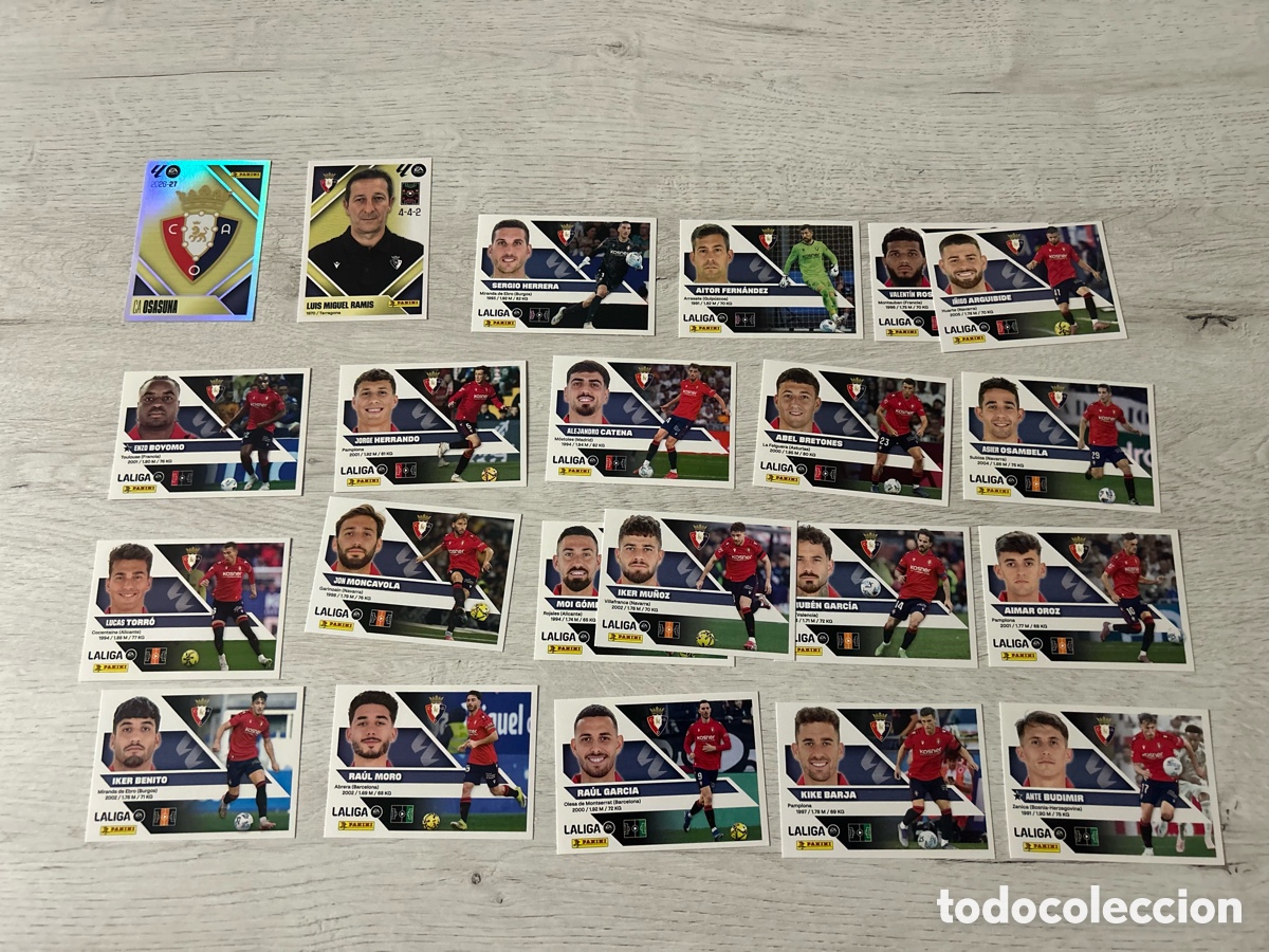 Football Stickers: Equipo Completo Osasuna Liga Este 2026/27 26-27 Panini