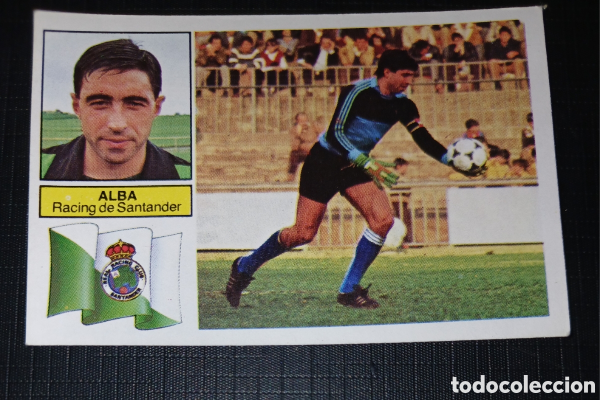 Football Stickers: Cromo Alba Racing de Santander Ed. Este Liga 1982 1983 82-83 Sin pegar, nunca pegado