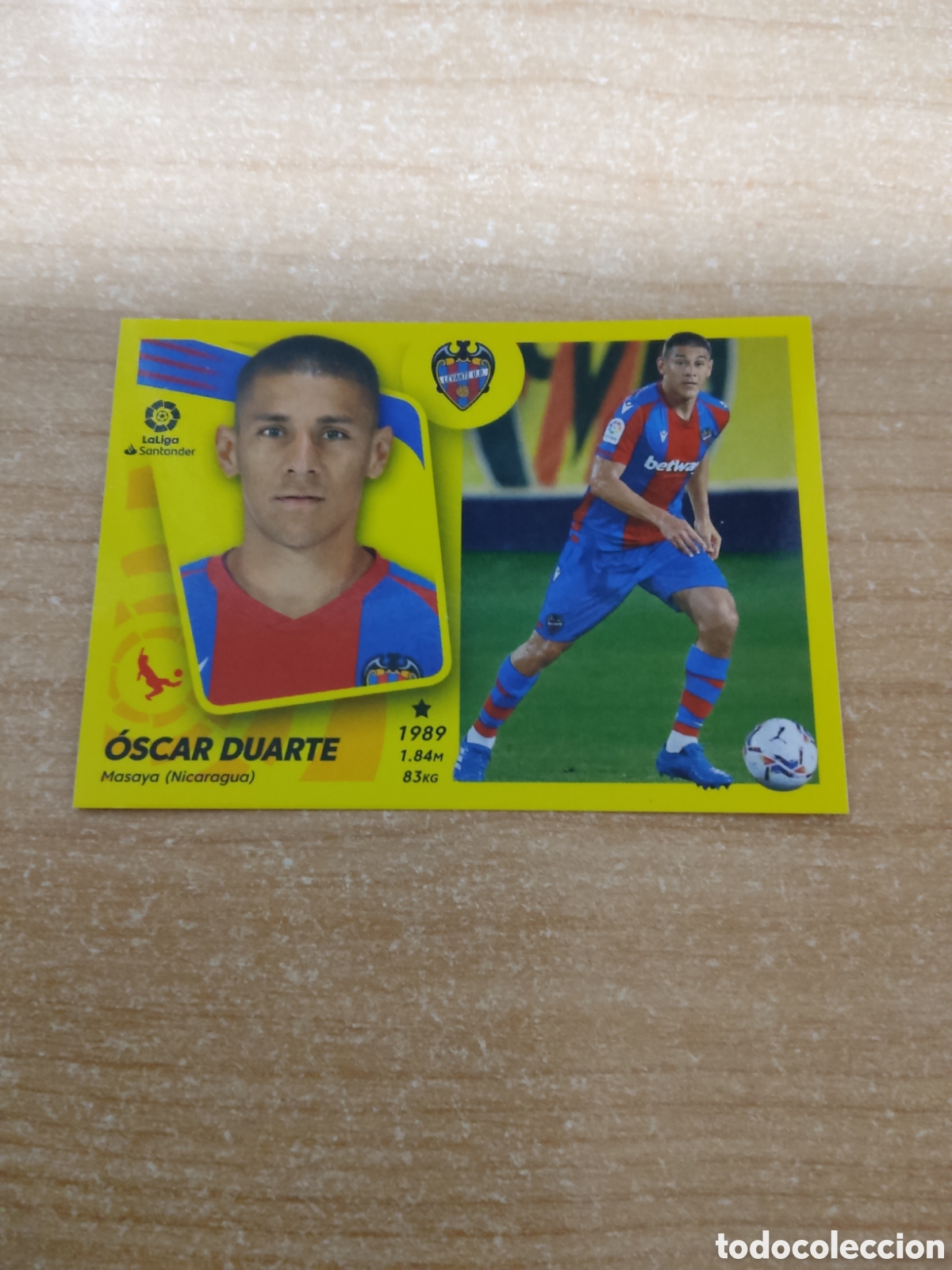 Fu&szlig;ball-Sticker: 8 OSCAR DUARTE LEVANTE LIGA ESTE 2021 2022