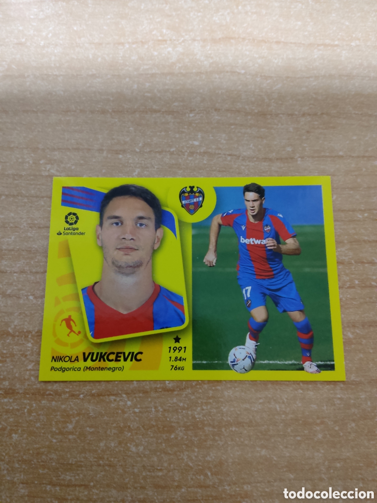 Cromos de f&uacute;tbol: 15 VUKCEVIC LEVANTE LIGA ESTE 2021 2022