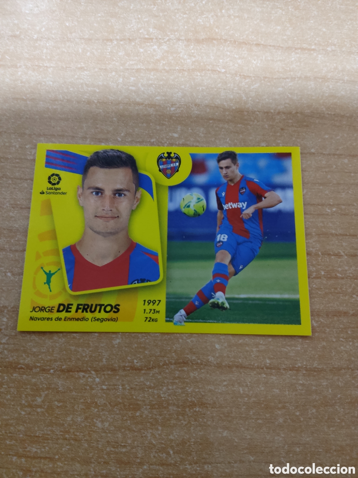 Cromos de f&uacute;tbol: 17 JORGE DE FRUTOS LEVANTE LIGA ESTE 2021 2022