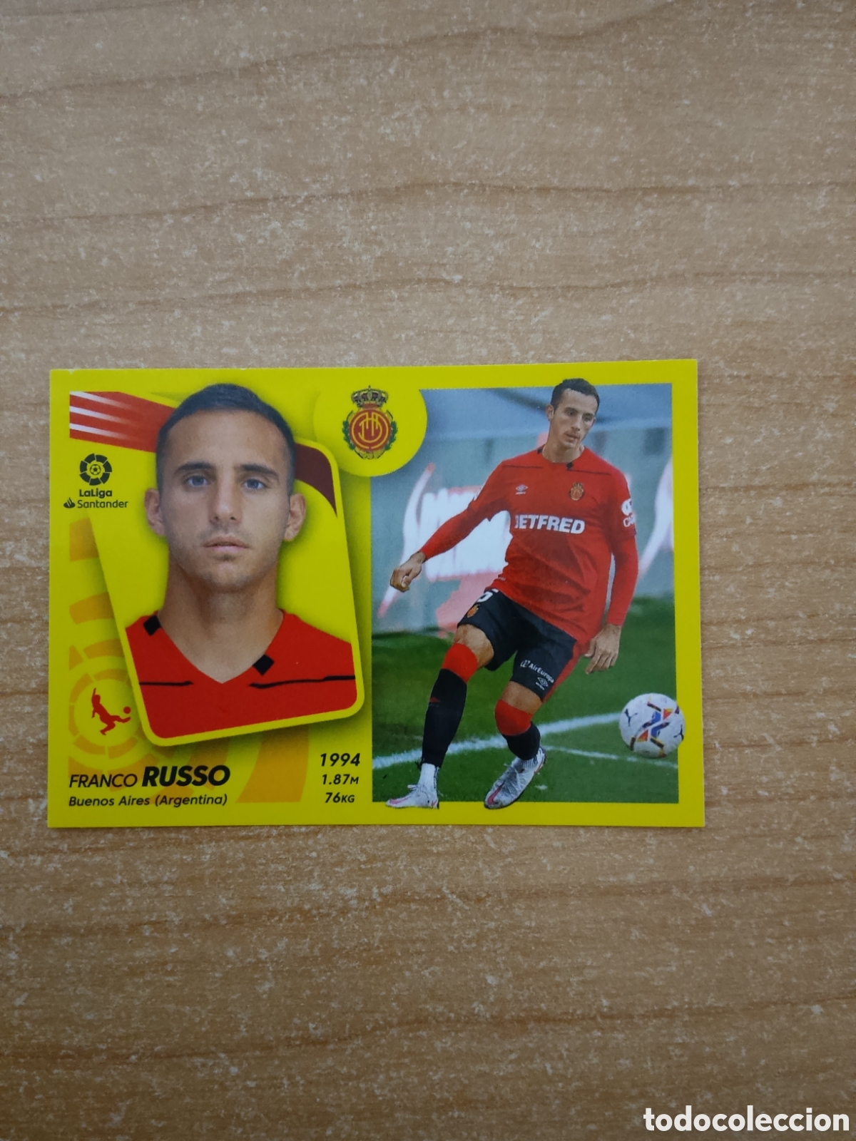 Cromos de f&uacute;tbol: 10 A FRANCO RUSSO MALLORCA LIGA ESTE 2021 2022