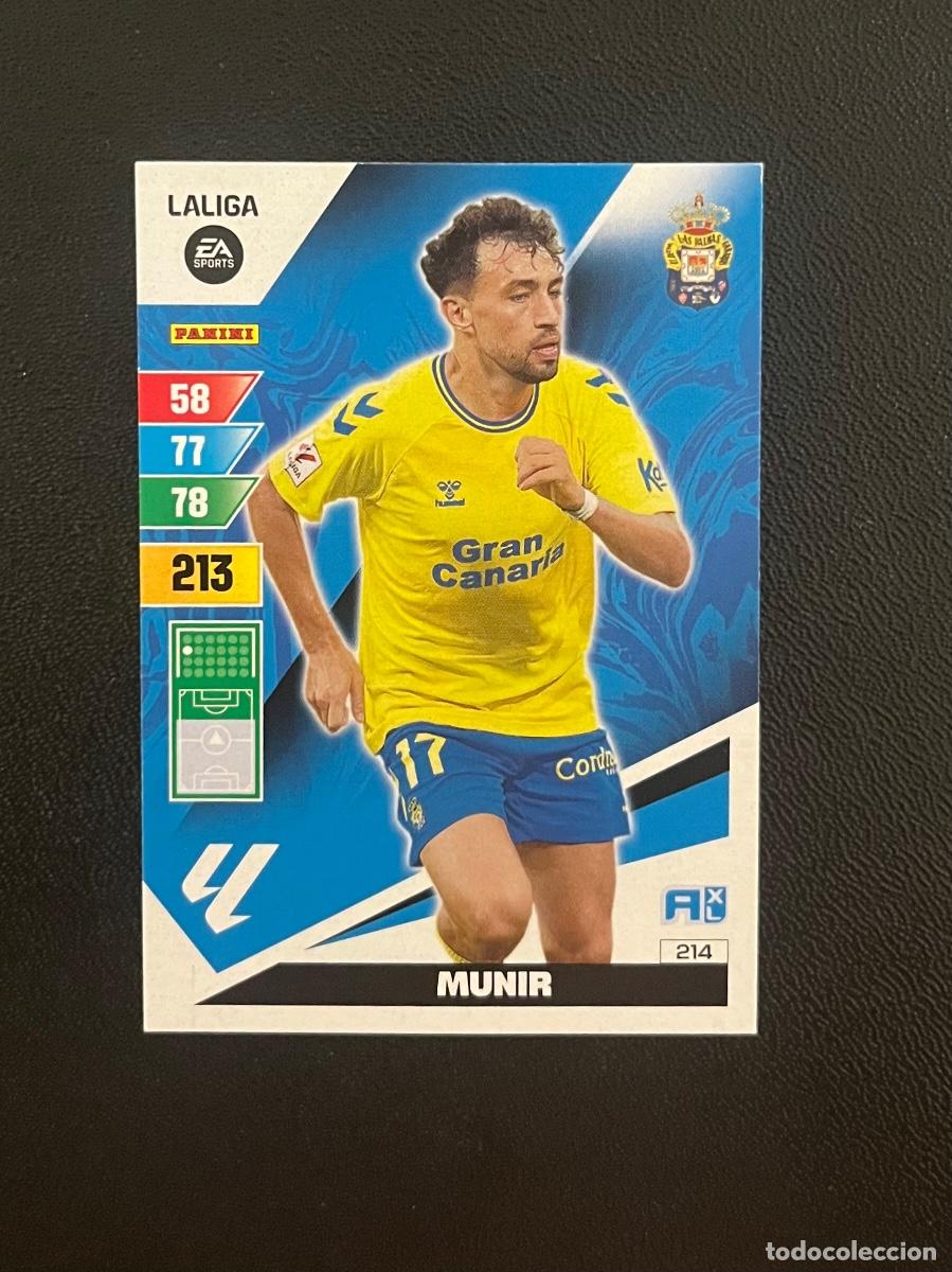 Cromos de f&uacute;tbol: 214 MUNIR UD LAS PALMAS ADRENALYN 2023 2024 PANINI CROMO LA LIGA 23 24