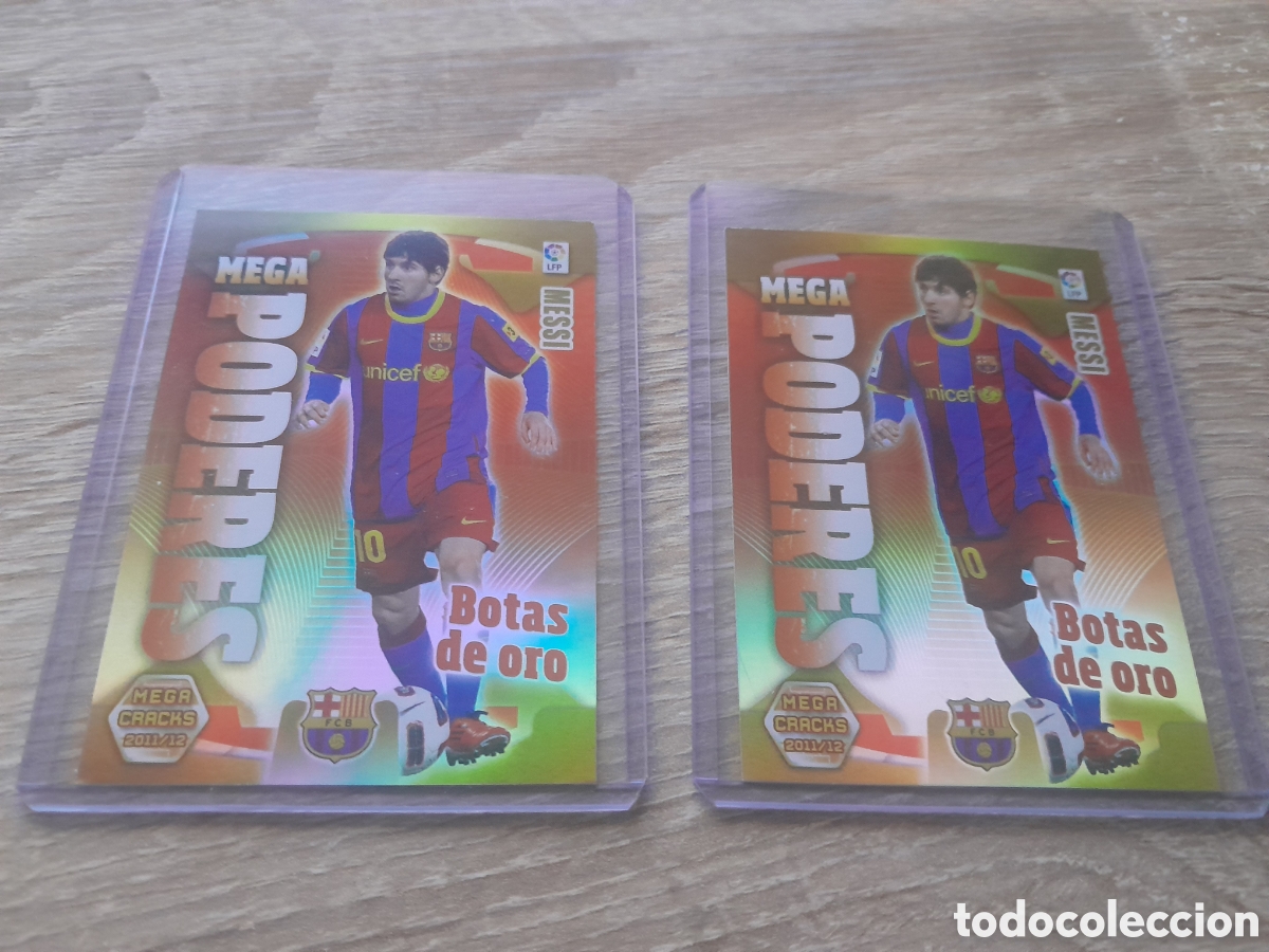 Cromos de f&uacute;tbol: lote 2 cromos messi barcelona n&ordm; 392 poderes liga megacracks 2011 12 mgk 2011-12