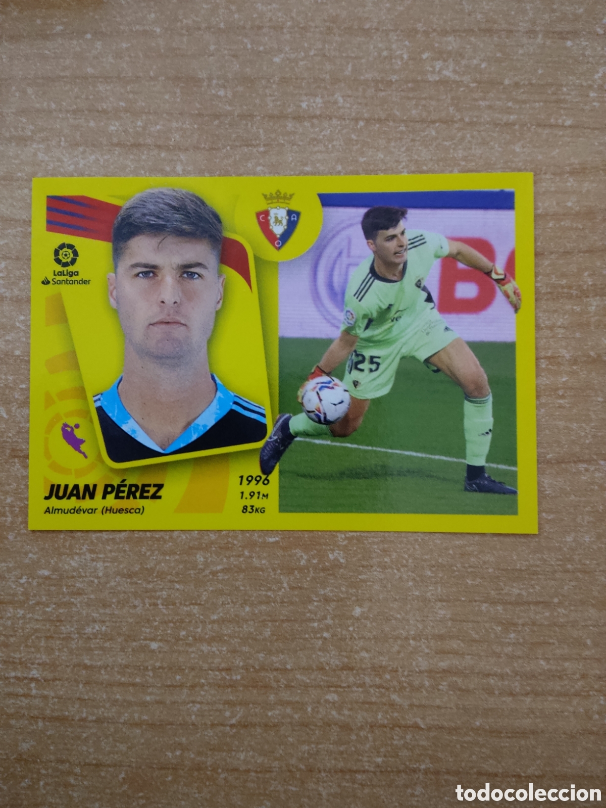 Cromos de f&uacute;tbol: 6 JUAN PEREZ OSASUNA LIGA ESTE 2021 2022